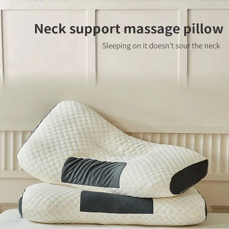 2024 New Neck Pillow Help Sleep And Protect The Neck Cervical Orthopedic Household Soybean Fiber Massage SPA Pillow For Sleeping
