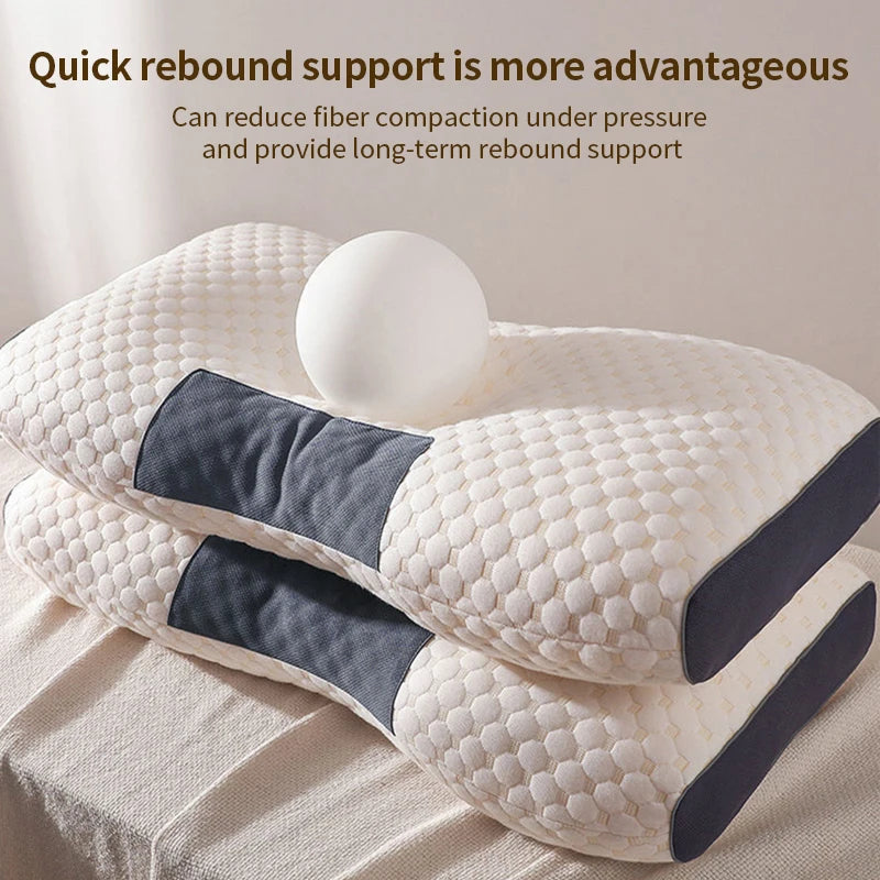 2024 New Neck Pillow Help Sleep And Protect The Neck Cervical Orthopedic Household Soybean Fiber Massage SPA Pillow For Sleeping