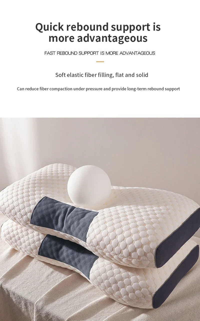 2024 New Neck Pillow Help Sleep And Protect The Neck Cervical Orthopedic Household Soybean Fiber Massage SPA Pillow For Sleeping