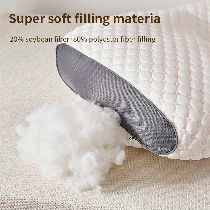 2024 New Neck Pillow Help Sleep And Protect The Neck Cervical Orthopedic Household Soybean Fiber Massage SPA Pillow For Sleeping